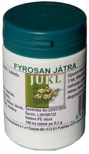 Jukl – Fyrosan Pečeň 100 tabliet