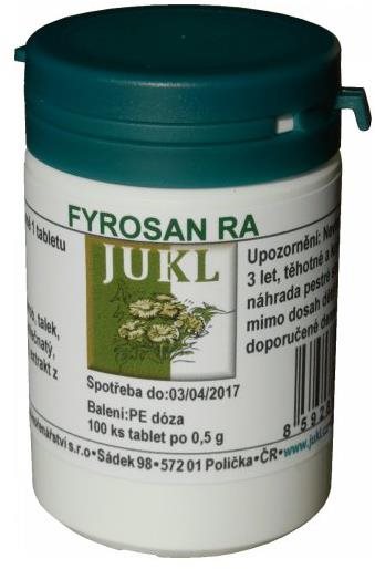 Jukl – Fyrosan RA 100 tabliet