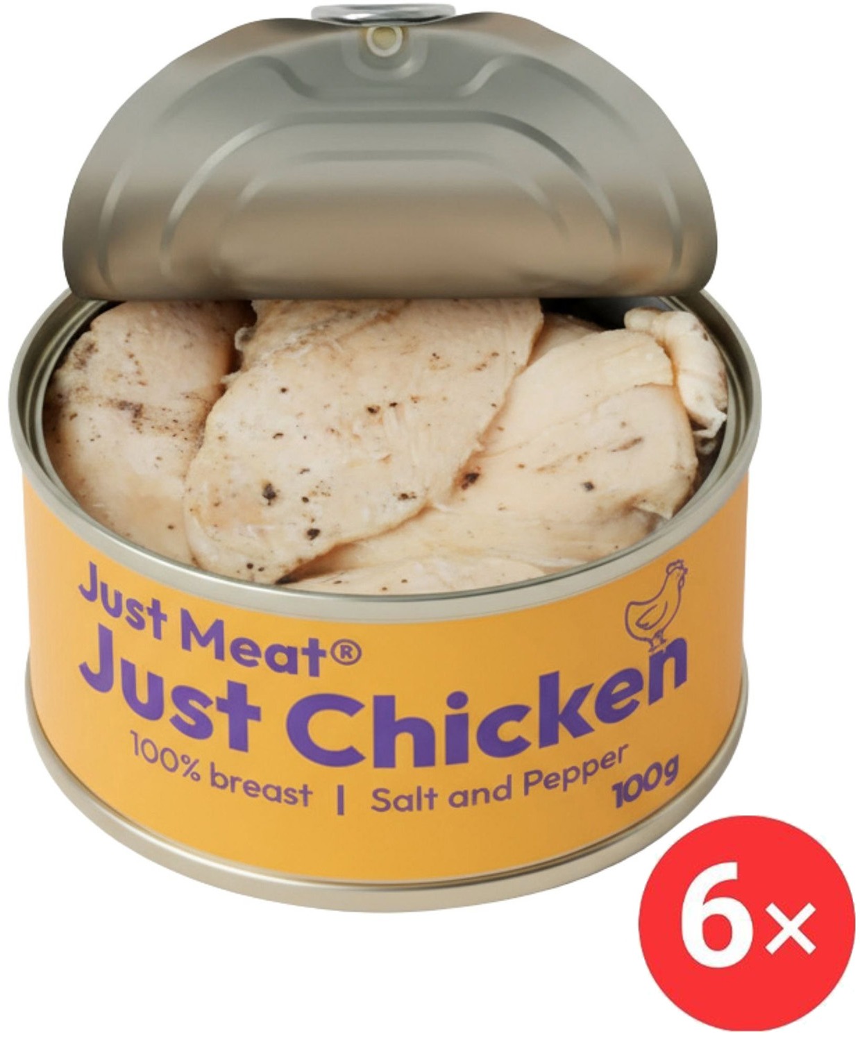 Just Meat Just Chicken 6× 100 g salt and pepper