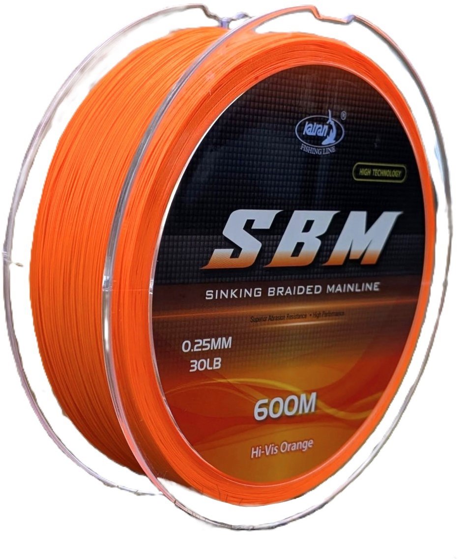 Katran Šnúra Sinking Braided Mainline SBM Orange 600 m 0,25 mm 13,6 kg