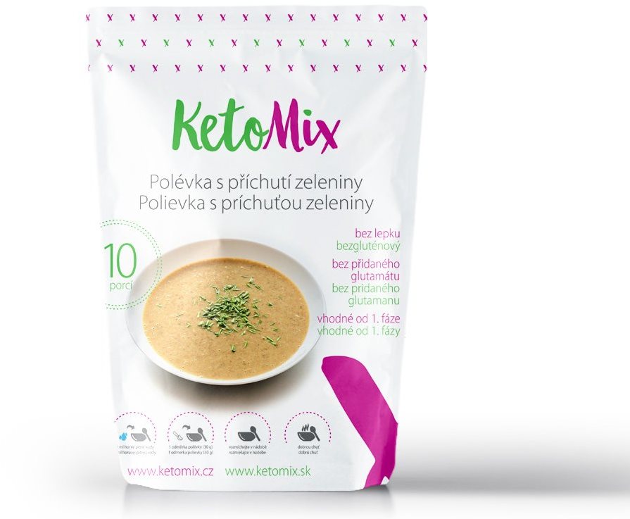 KetoMix Proteínová polievka s príchuťou zeleniny 300 g (10 porcií)