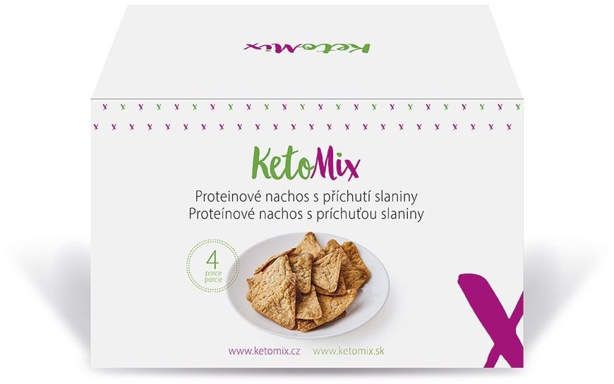 KetoMix Proteínové nachos – slanina (4 porcie)