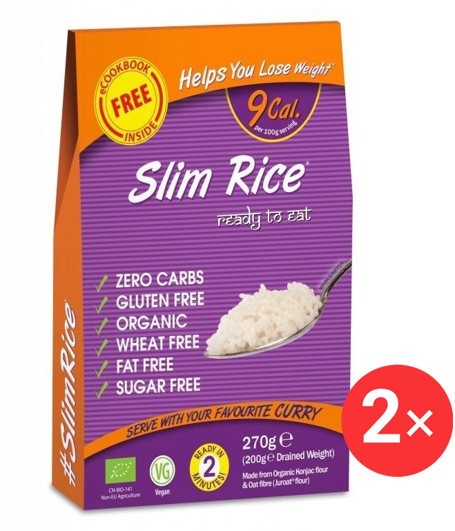SlimPasta Konjaková ryža BIO v náleve 2× 270 g