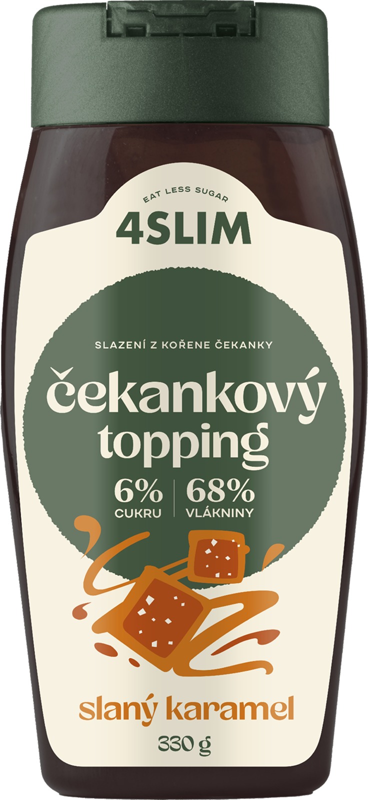 4Slim Čakankový topping slaný karamel 330 g