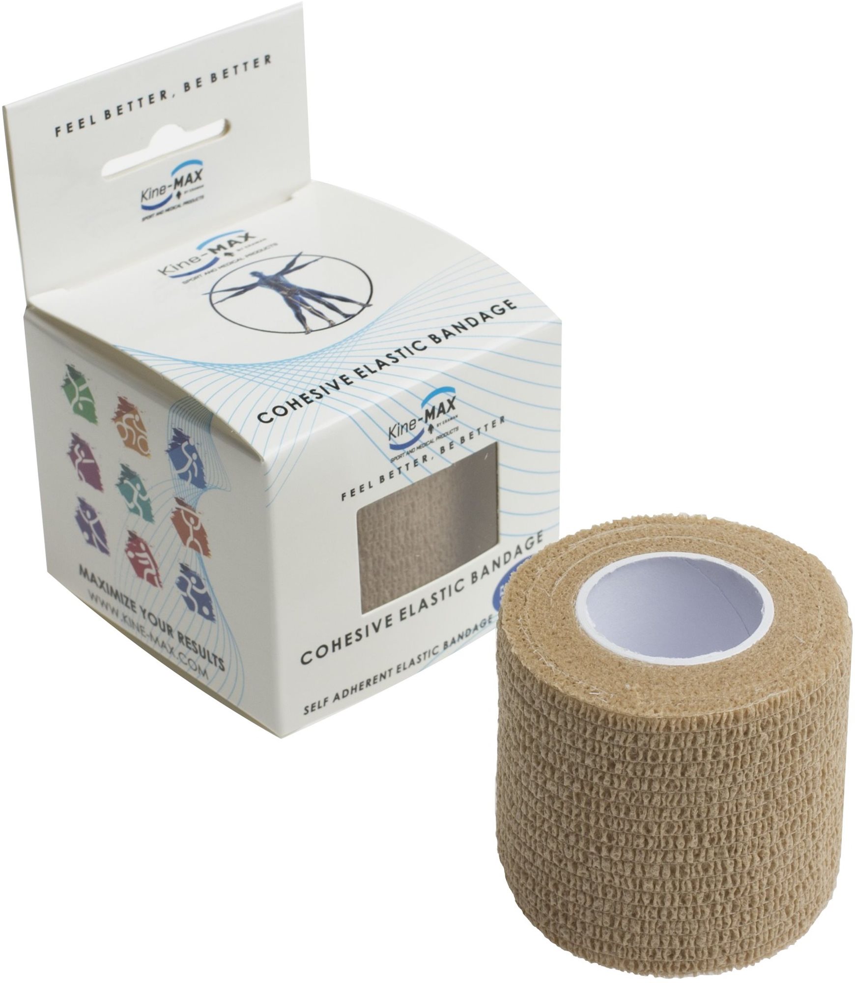 Kine-MAX Cohesive Elastic Bandage 5 cm × 4,5 m, telové