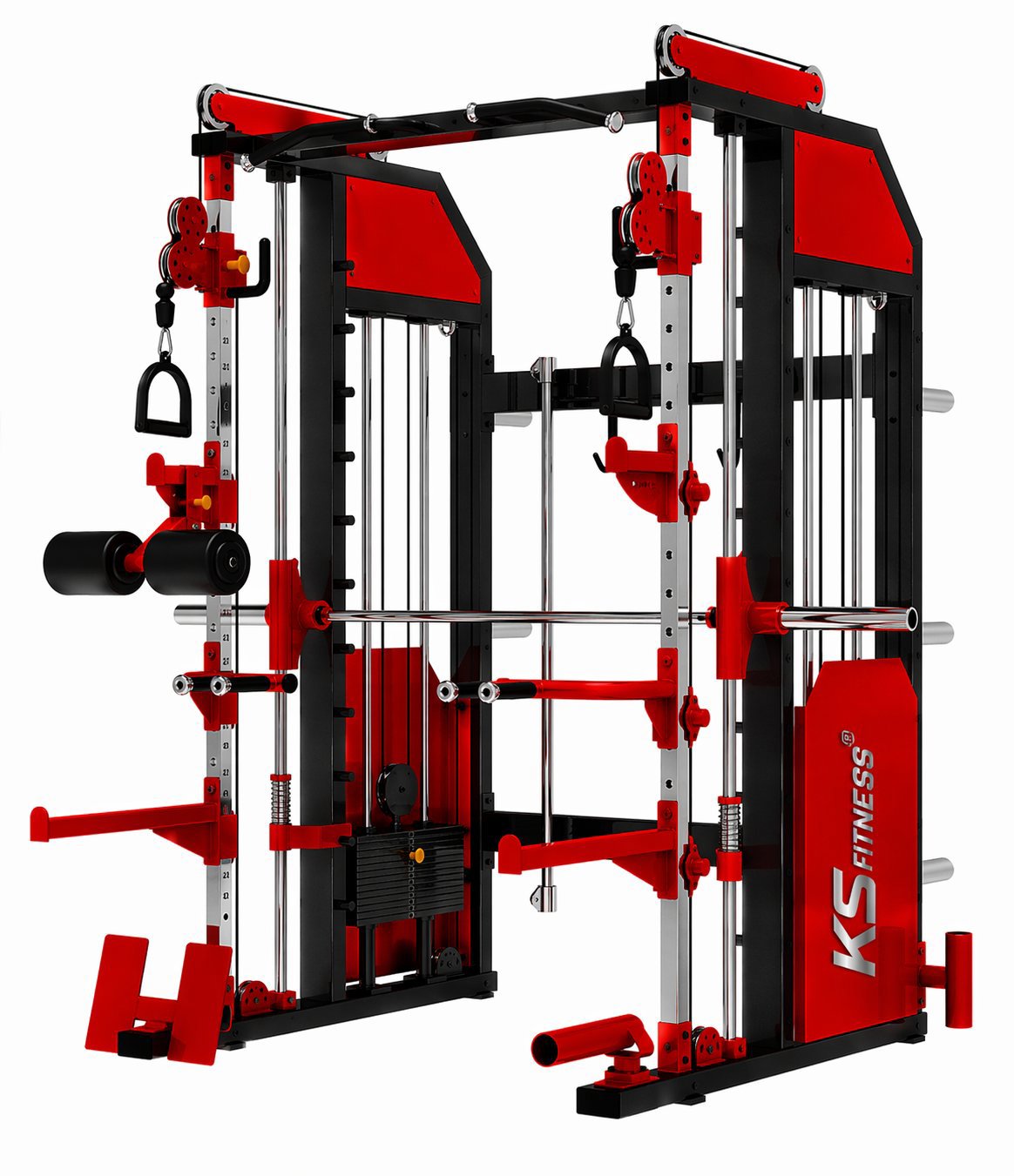 KUBIsport posilovací klec s multipressem a závažím 2 × 90 kg, nosnost 800 kg