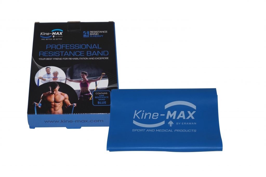 KINE-MAX Pro-Resistance Band - Level 4 – Modrý (Extra ťažký)