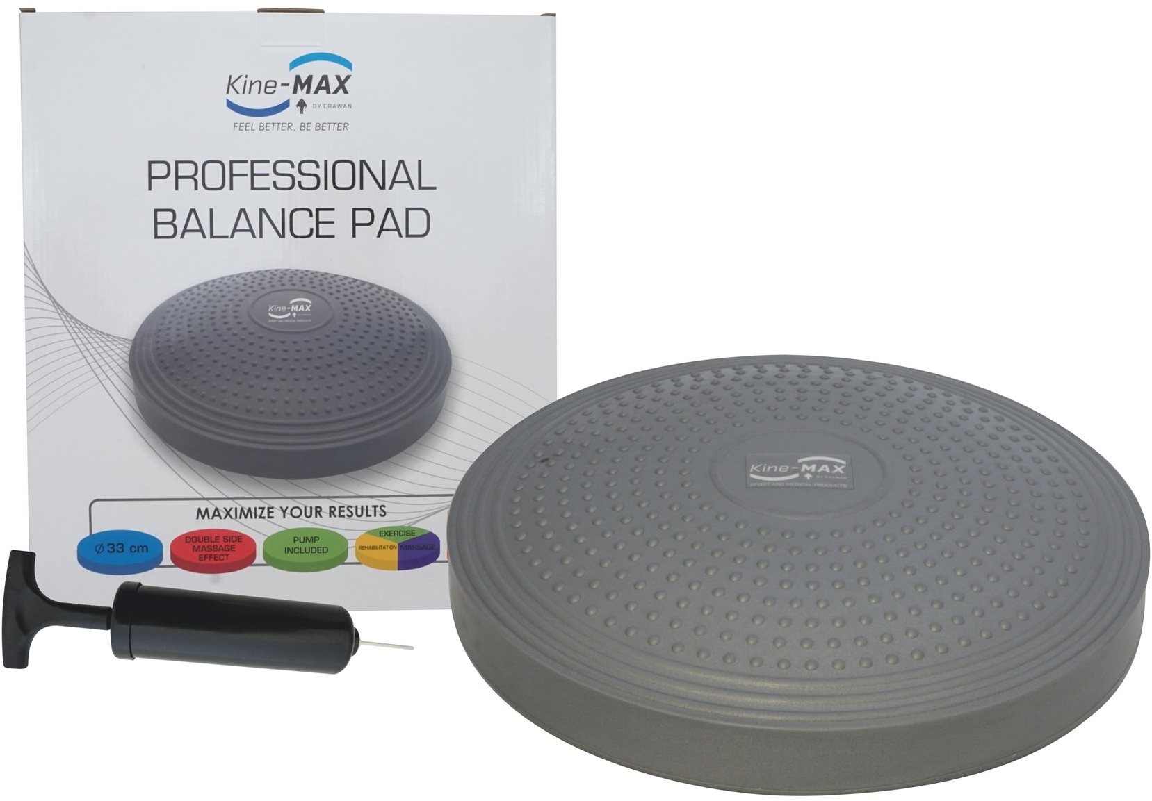 Kine-MAX Professional Balance Pad – strieborná