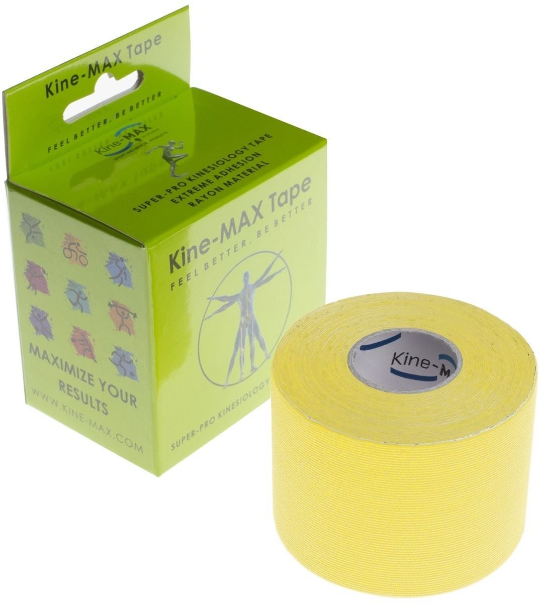 Kine-MAX SuperPro Rayon kinesiology tape žltá