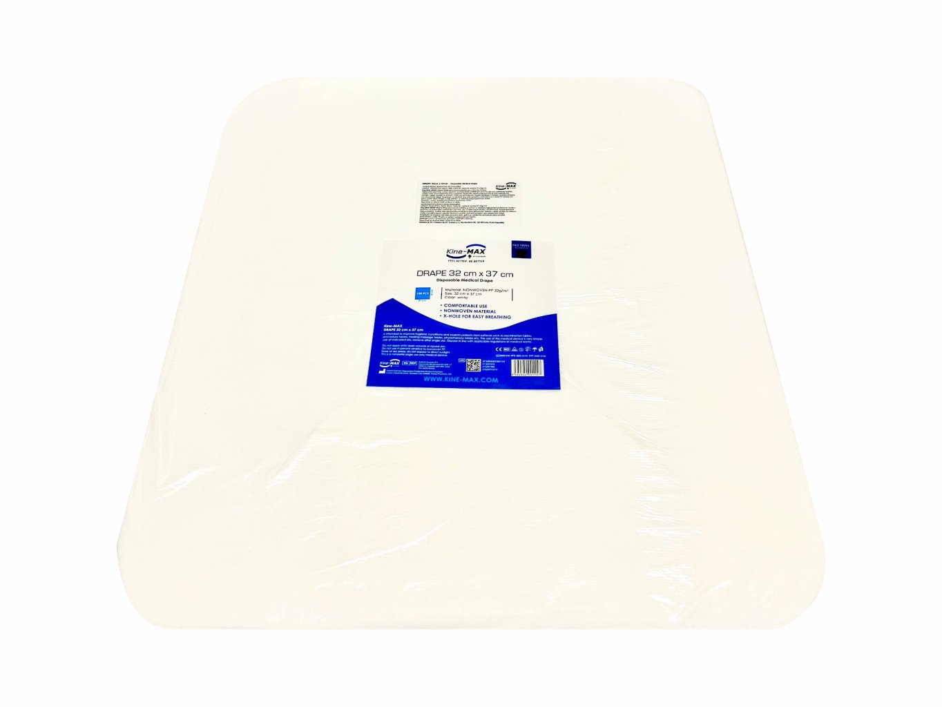 Kine-MAX Drape 32 cm × 37 cm – jednorazová podložka/pokrývka podhlavníka 100 ks