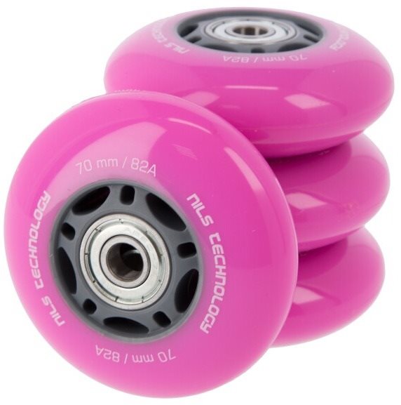 NILS EXTREME PU kolieska s ložiskami 70 × 24 mm ABEC 7 ružové