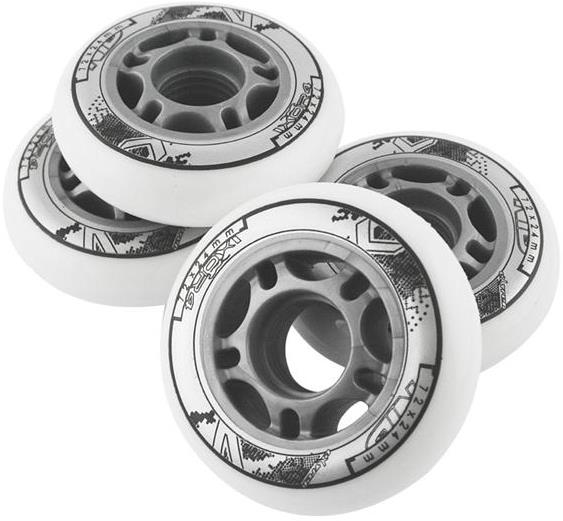 NILS EXTREME Kolieska PU 72 × 24 biele, 4 ks