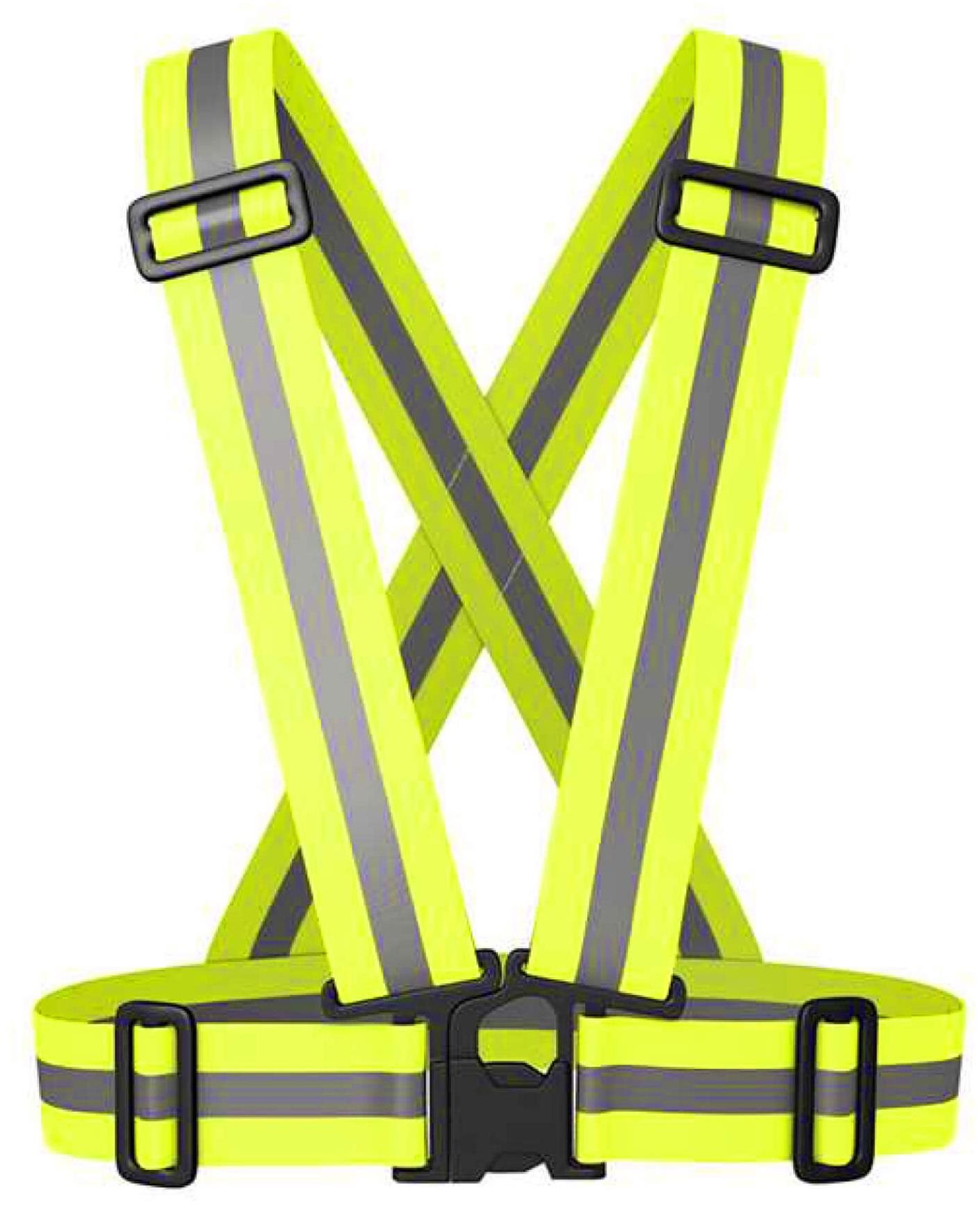 RT-VEST-X05, elastická, športová, nastaviteľné popruhy, zapínanie na pracku, žltá