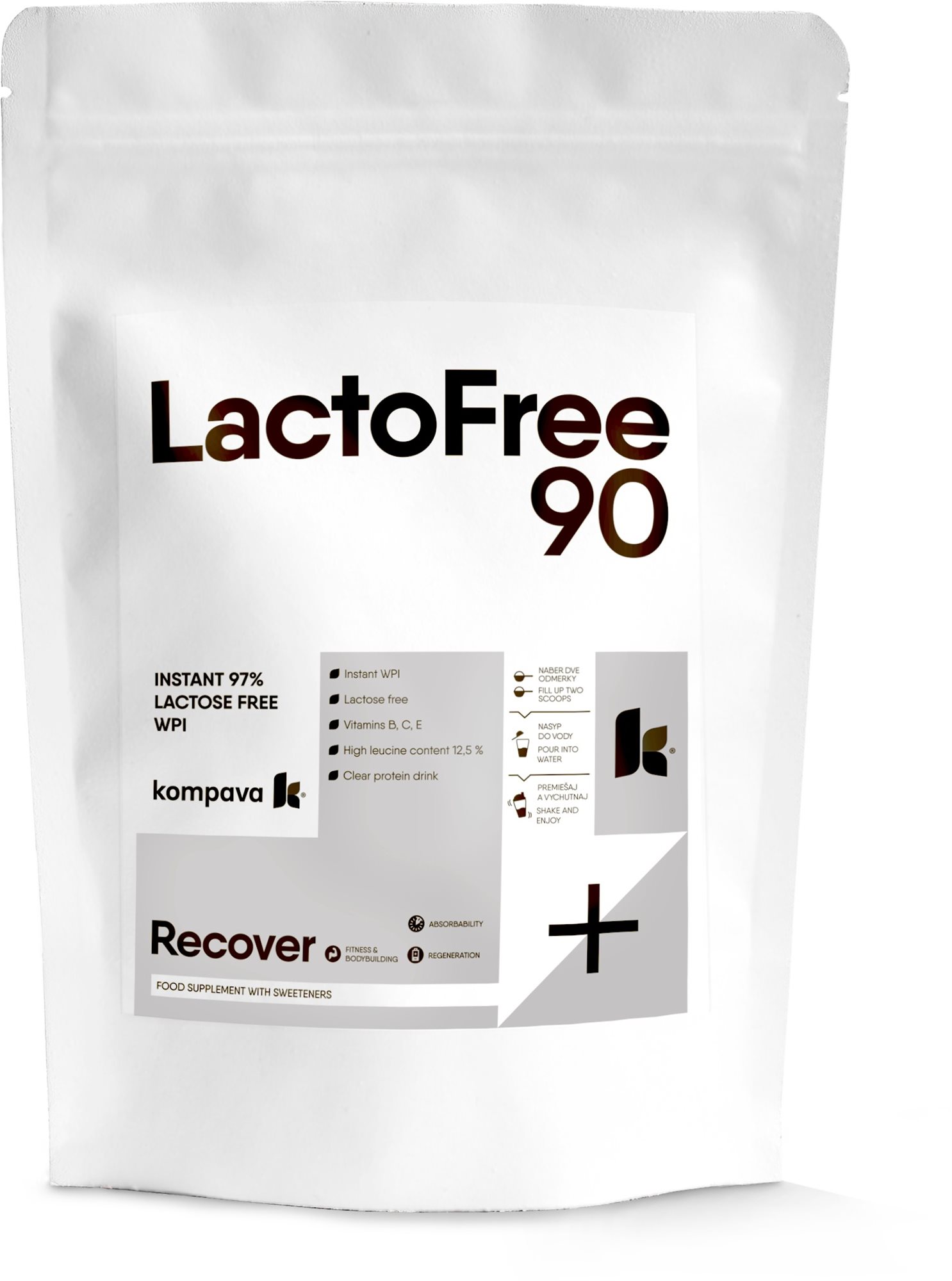 Kompava LactoFree 90, 500 g, vanilka-bourbon