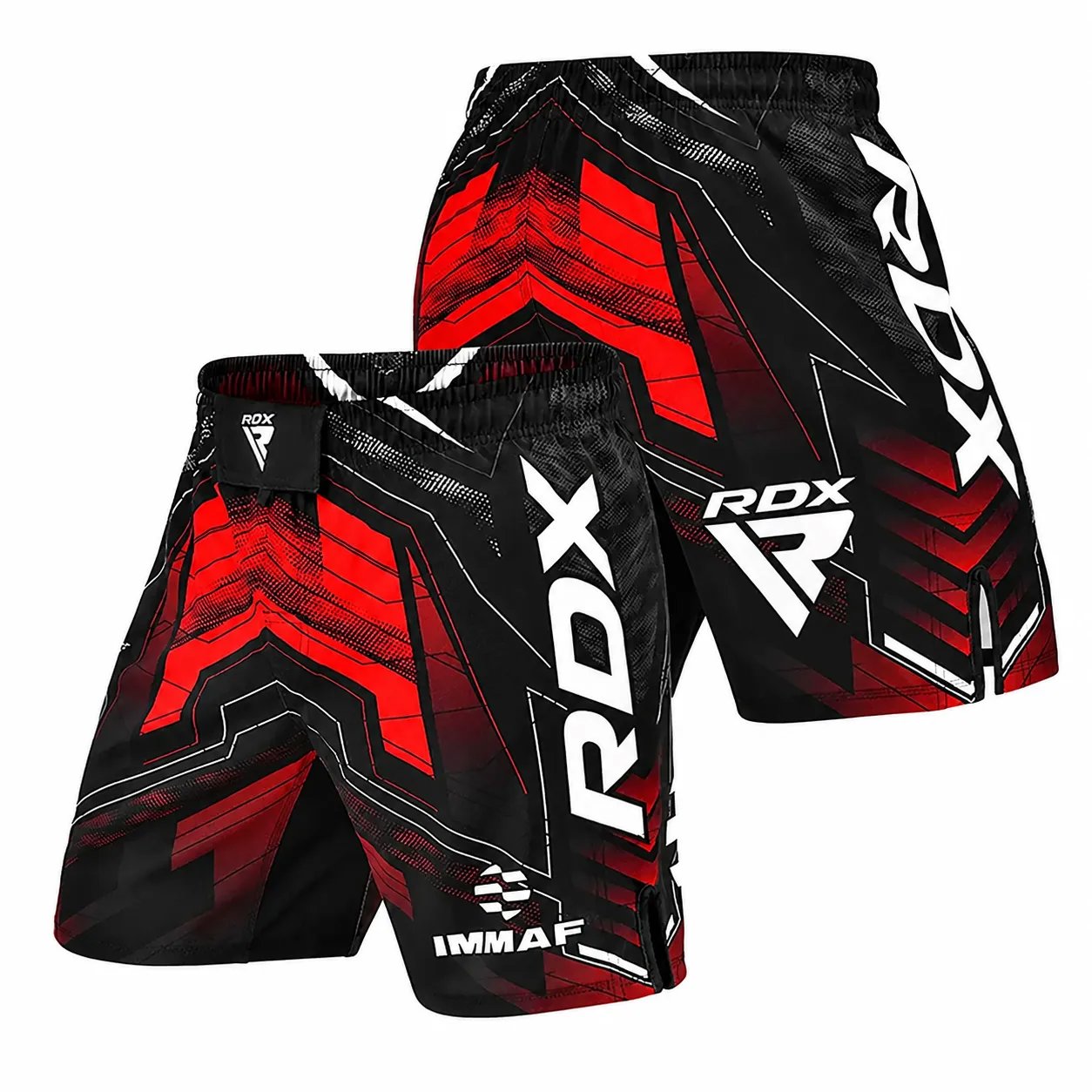 RDX Bojové a tréninkové šortky MMA, schválené IMMAF, červené S
