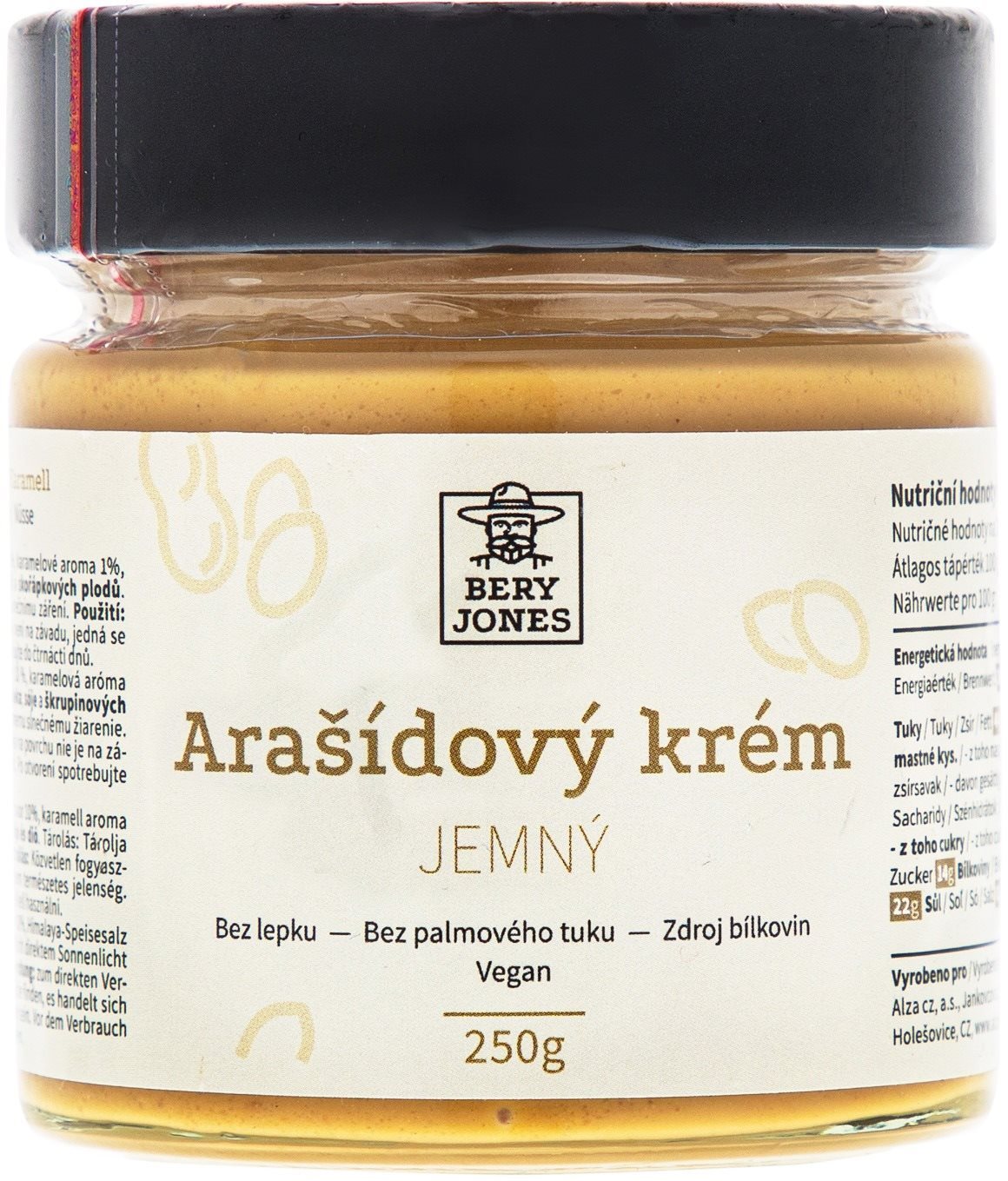 Bery Jones Arašidový krém jemný 250 g