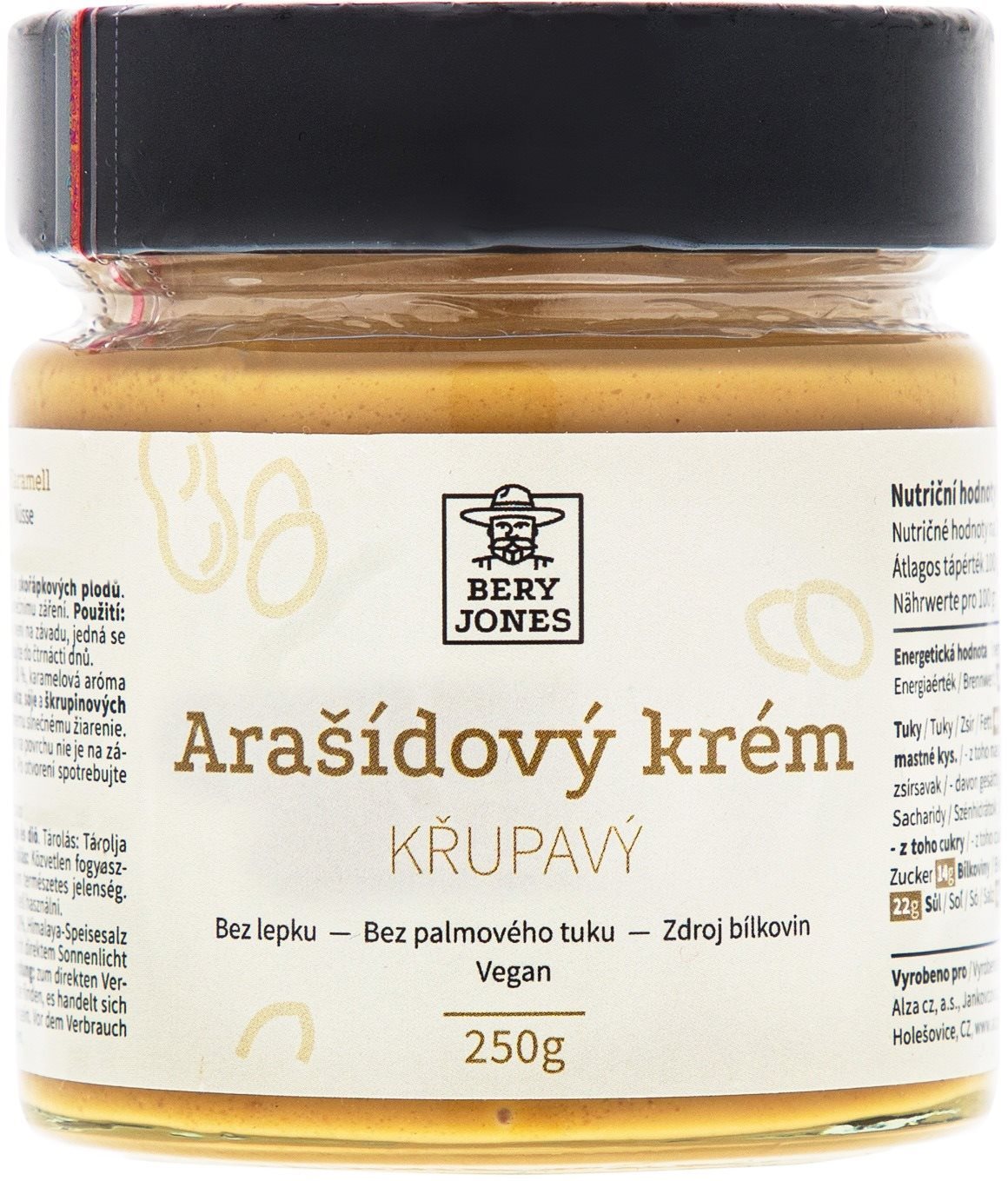 Bery Jones Arašidový krém chrumkavý 250 g