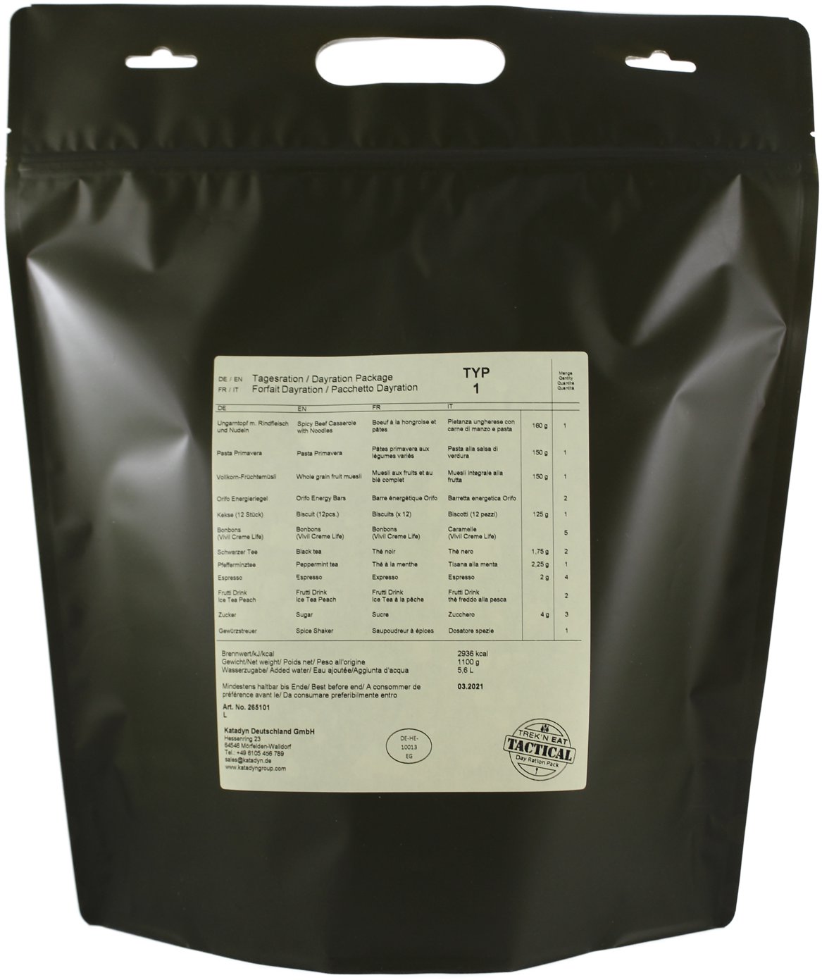 Trek'n Eat Celodenný potravinový balíček Typ 1