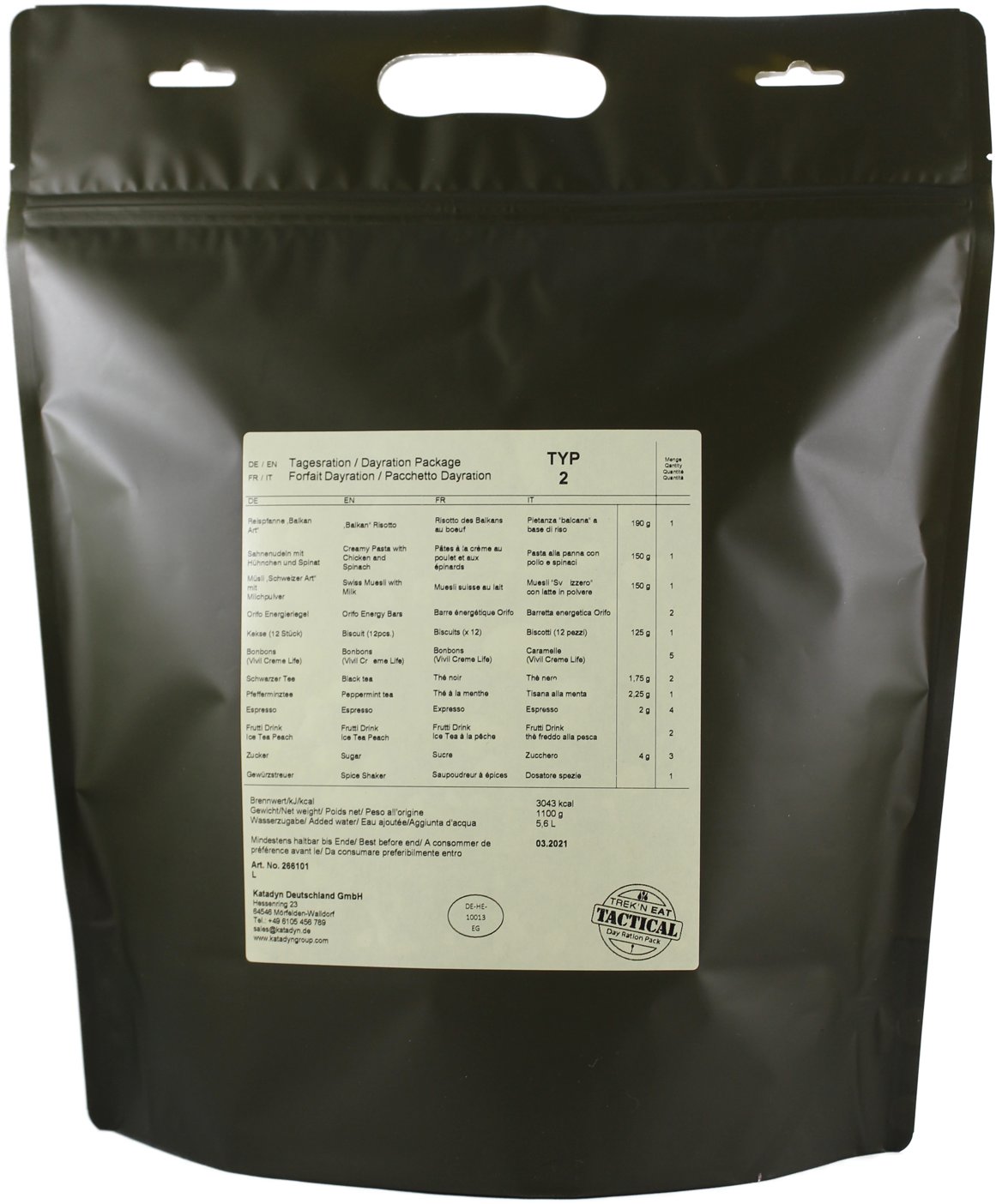 Trek'n Eat Celodenný potravinový balíček Typ 2