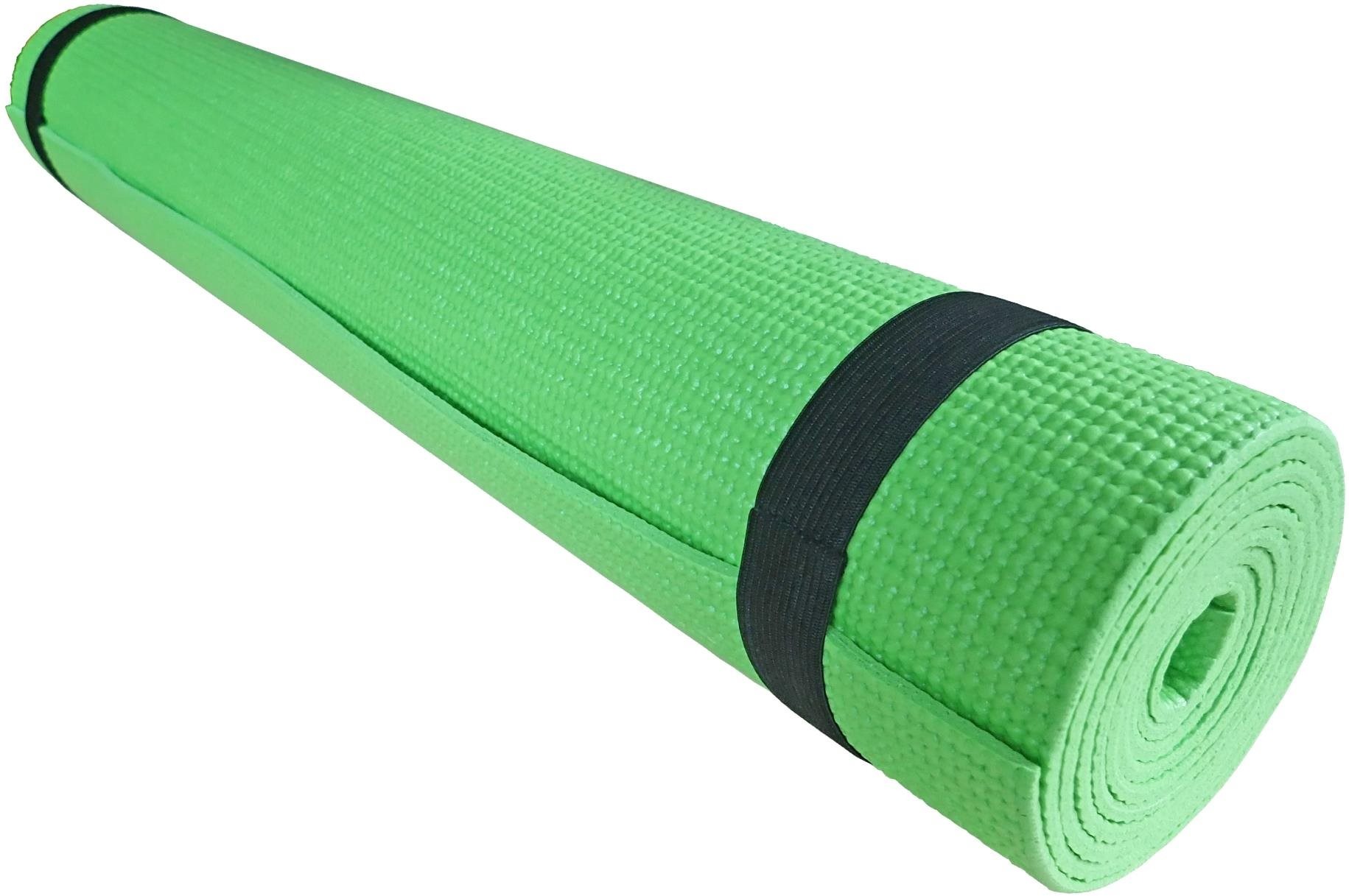 KUBIsport Fitness Yoga podložka 173 × 61 × 0,4 cm – zelená