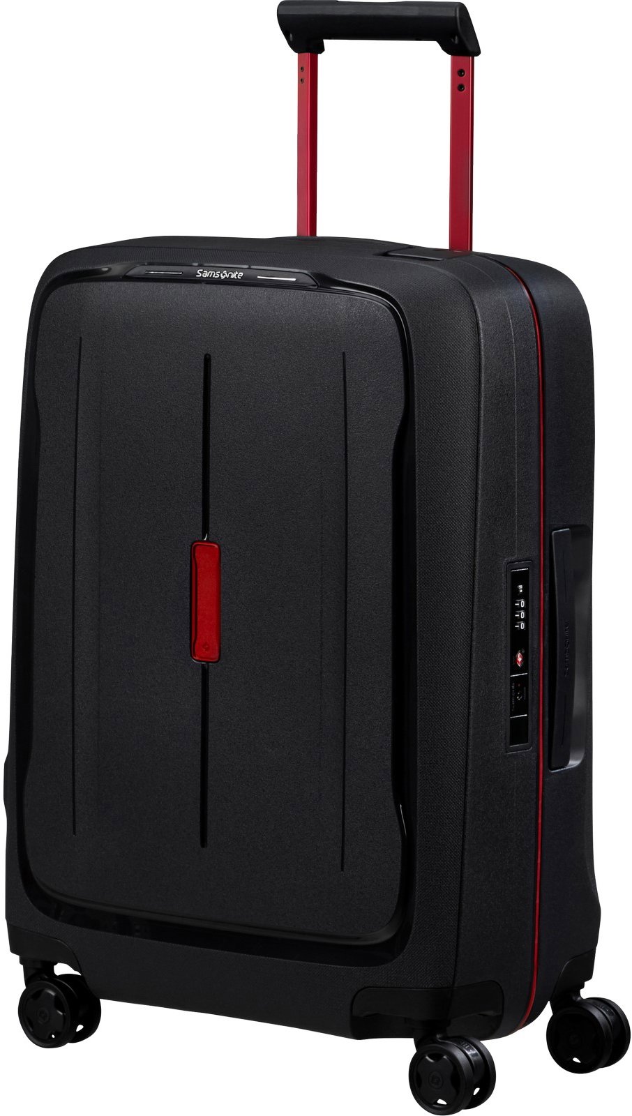 Samsonite ESSENS 55 cm Kufor Spinner čierny Charcoal/Red 39 l