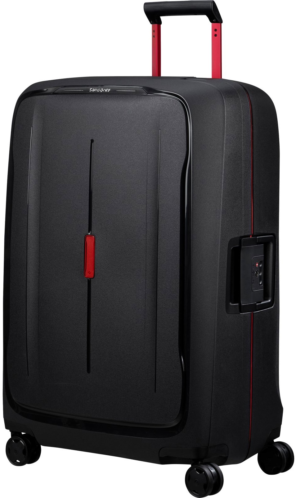 Samsonite ESSENS 75 cm Kufor Spinner čierny Charcoal/Red 111 l