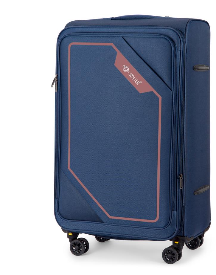 Solier Softflex 2240 stredný mäkký kufor M 23“ navy/hnedý