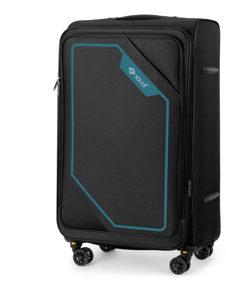 Solier Softflex 2240 stredný mäkký kufor M 23“ čierny/zelený