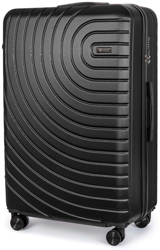 Solier Aventor STL1064 čierny 24" M stredný cestovný kufor ABS