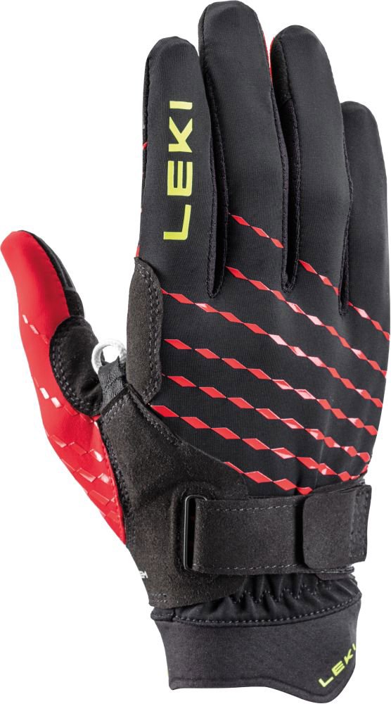 Leki Ultra Trail Breeze Shark, black-red-neonyellow, 8,0