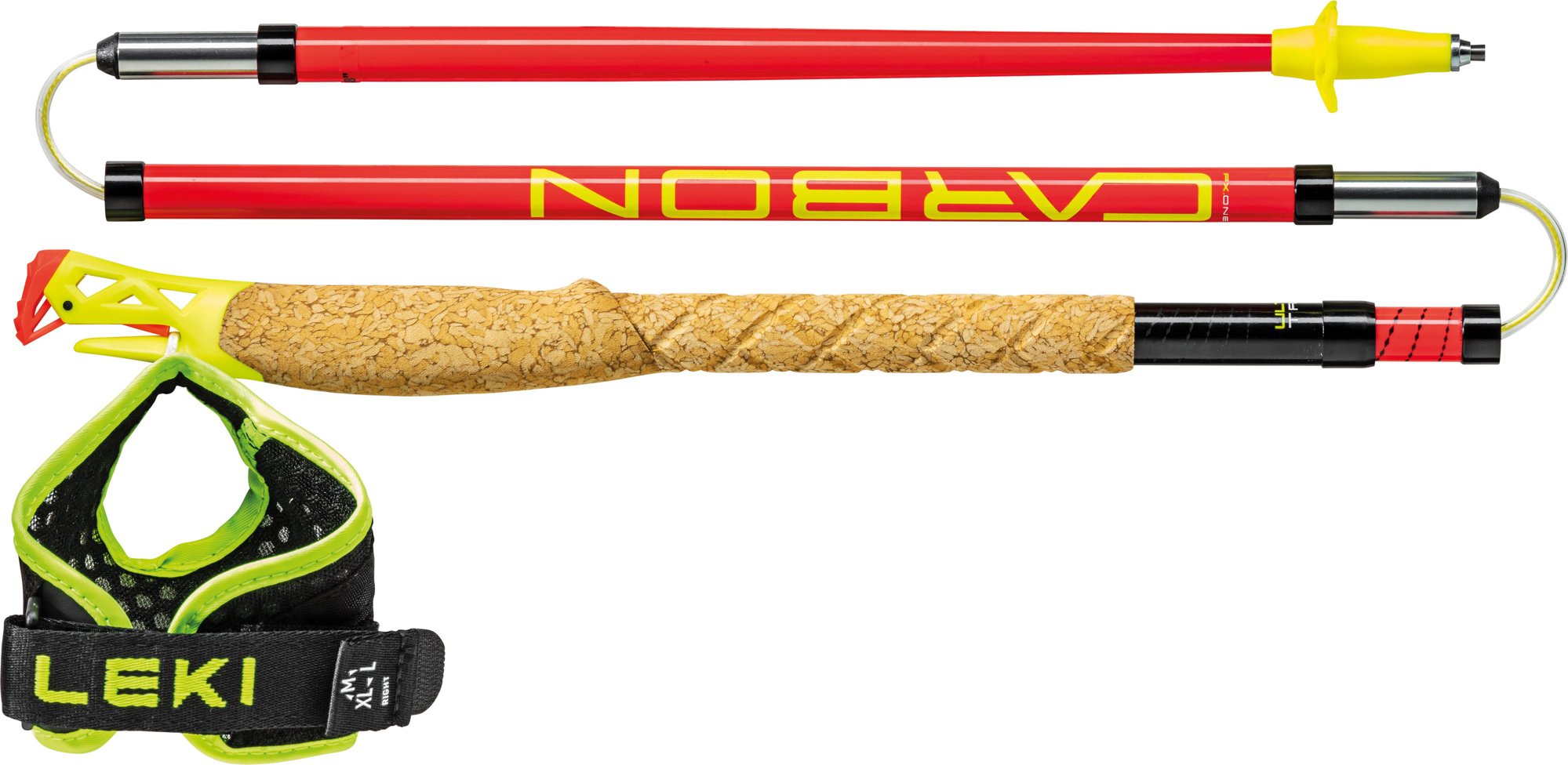 Leki Ultratrail FX.One, bright red-black-neonyellow, 105 cm