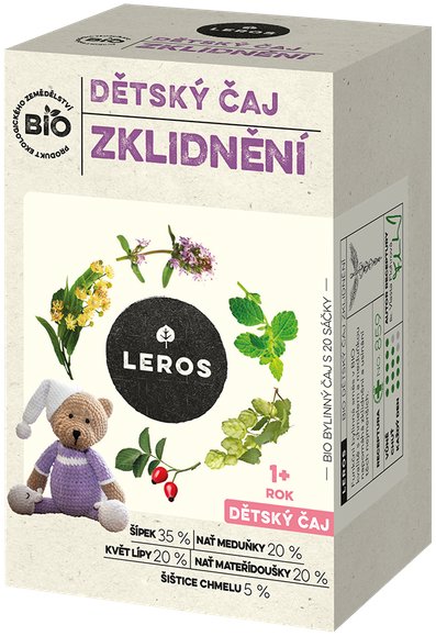Leros BIO Detský čaj Upokojenie 20× 1,8 g