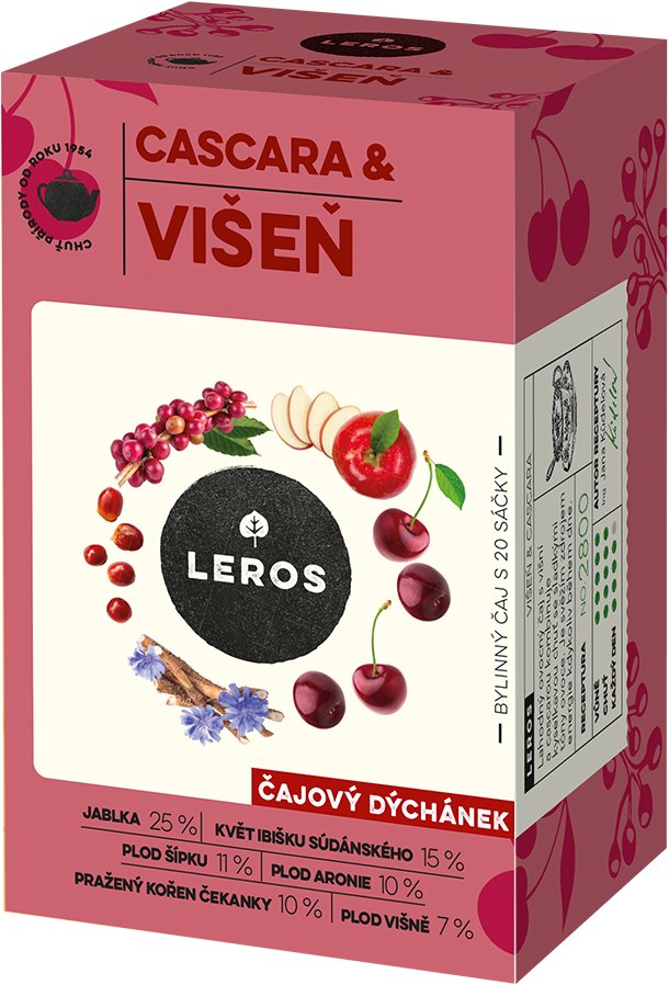 LEROS Čajový večierok, Višňa & Cascara 20× 2 g