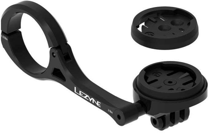 Lezyne Garmin/Wahoo Gps Forward Mount With Gopro/Black