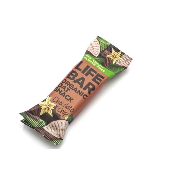 Lifefood BIO Lifebar Oat Snack 40 g s kúskami čokolády
