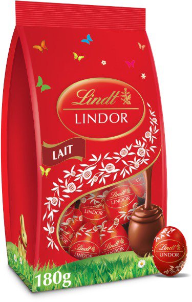 Lindt Lindor veľkonočné čokoládové vajíčka mliečne 180 g