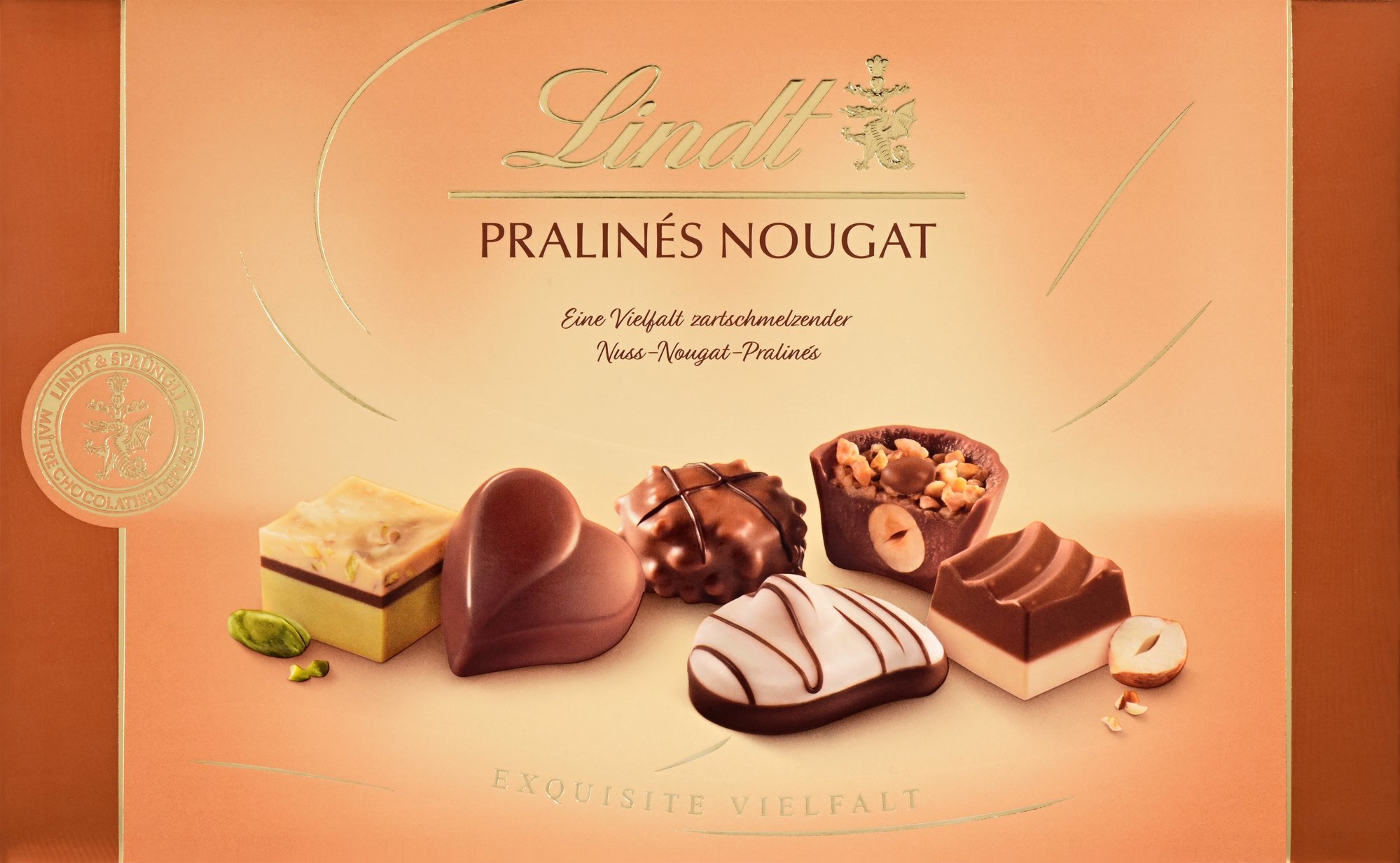 Lindt Bonboniéra čokoládové pralinky nugátové 200 g