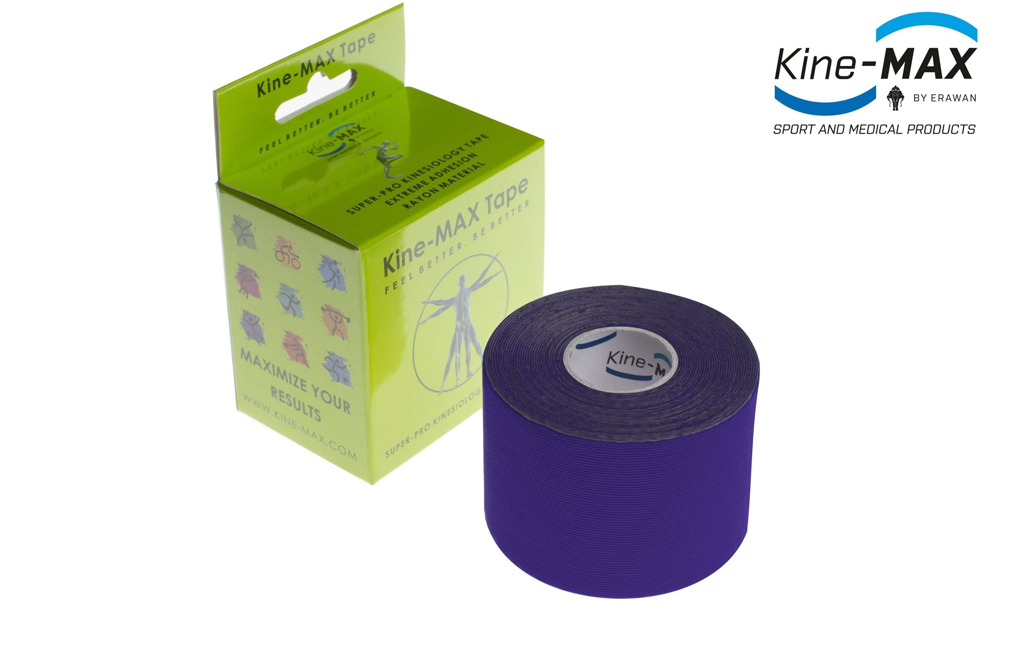 Kine-MAX SuperPro Rayon kinesiology tape fialový
