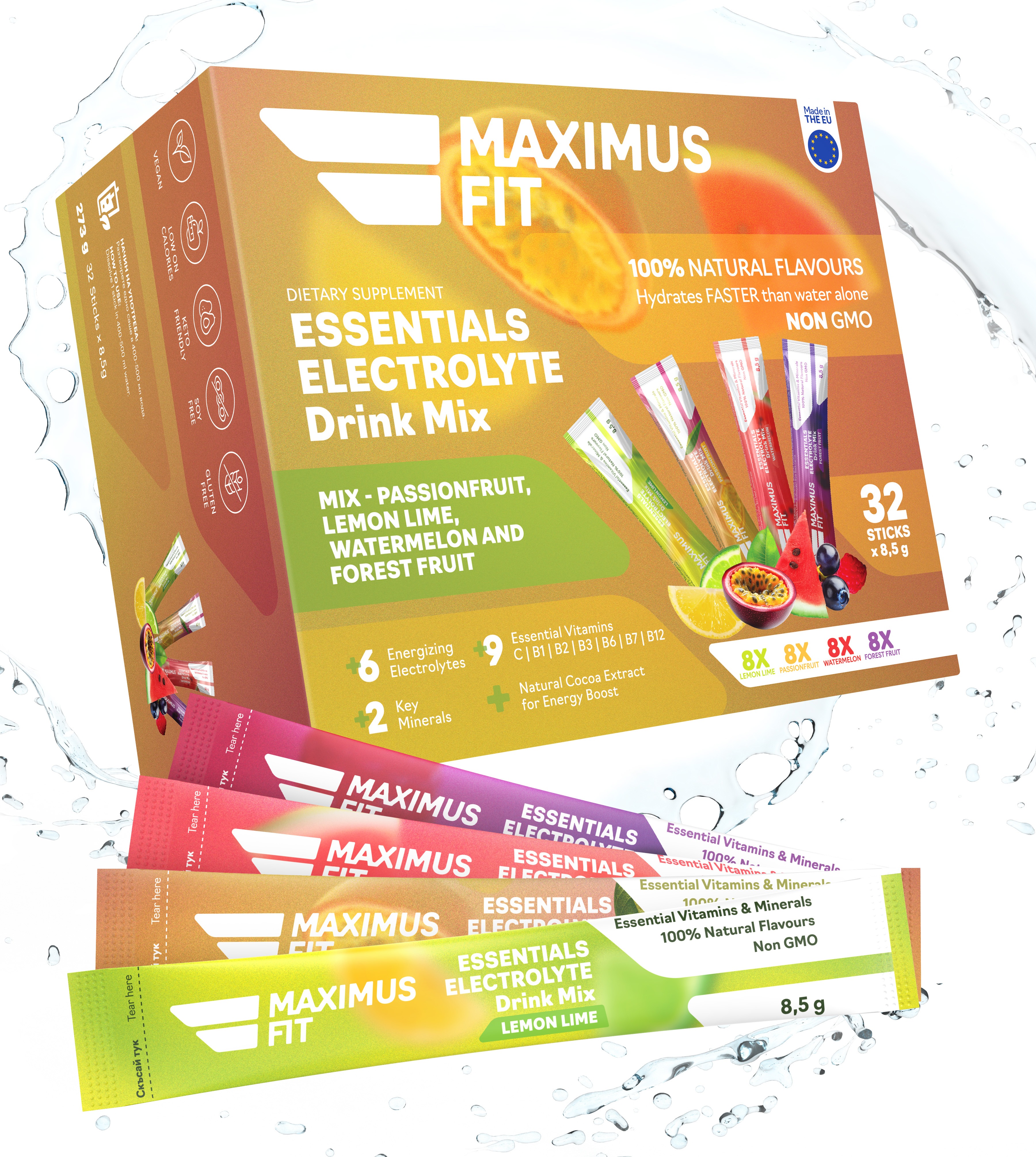 MaximusFit Electrolyte Powder Sachets Mix 4 Variation Mix