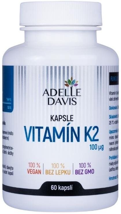 Adelle Davis Vitamín K2 (MK-7) 100 mcg, 60 kapsúl