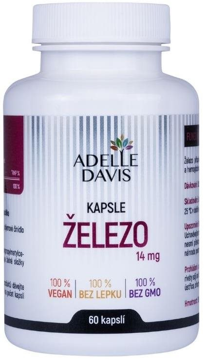 Adelle Davis Železo 14 mg, 60 kapsúl