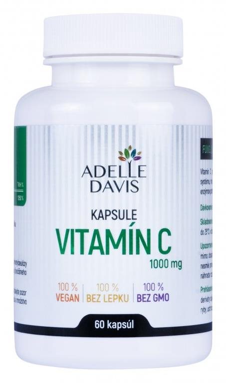Adelle Davis Vitamín C 1 000 mg, 60 kapsúl