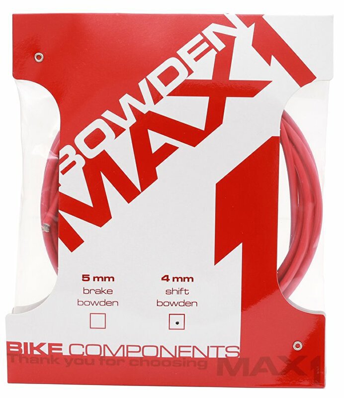 MAX1 Bowden 4 mm červený balenie 3 m