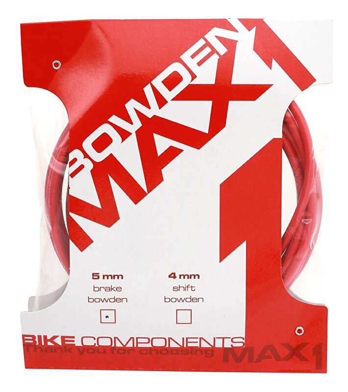 MAX1 Bowden 5 mm červený balenie 3 m
