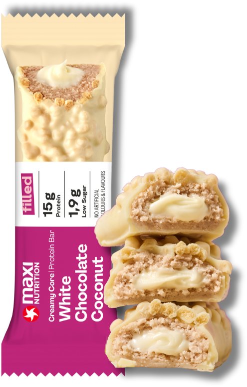 MaxiNutrition Creamy Core Protein Bar white chocolate coconut 45 g