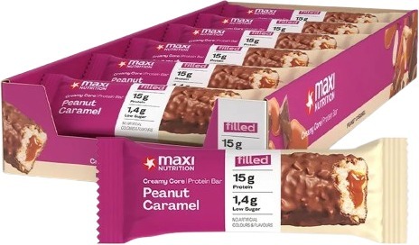 MaxiNutrition Creamy Core Protein Bar peanut caramel 12 × 45 g
