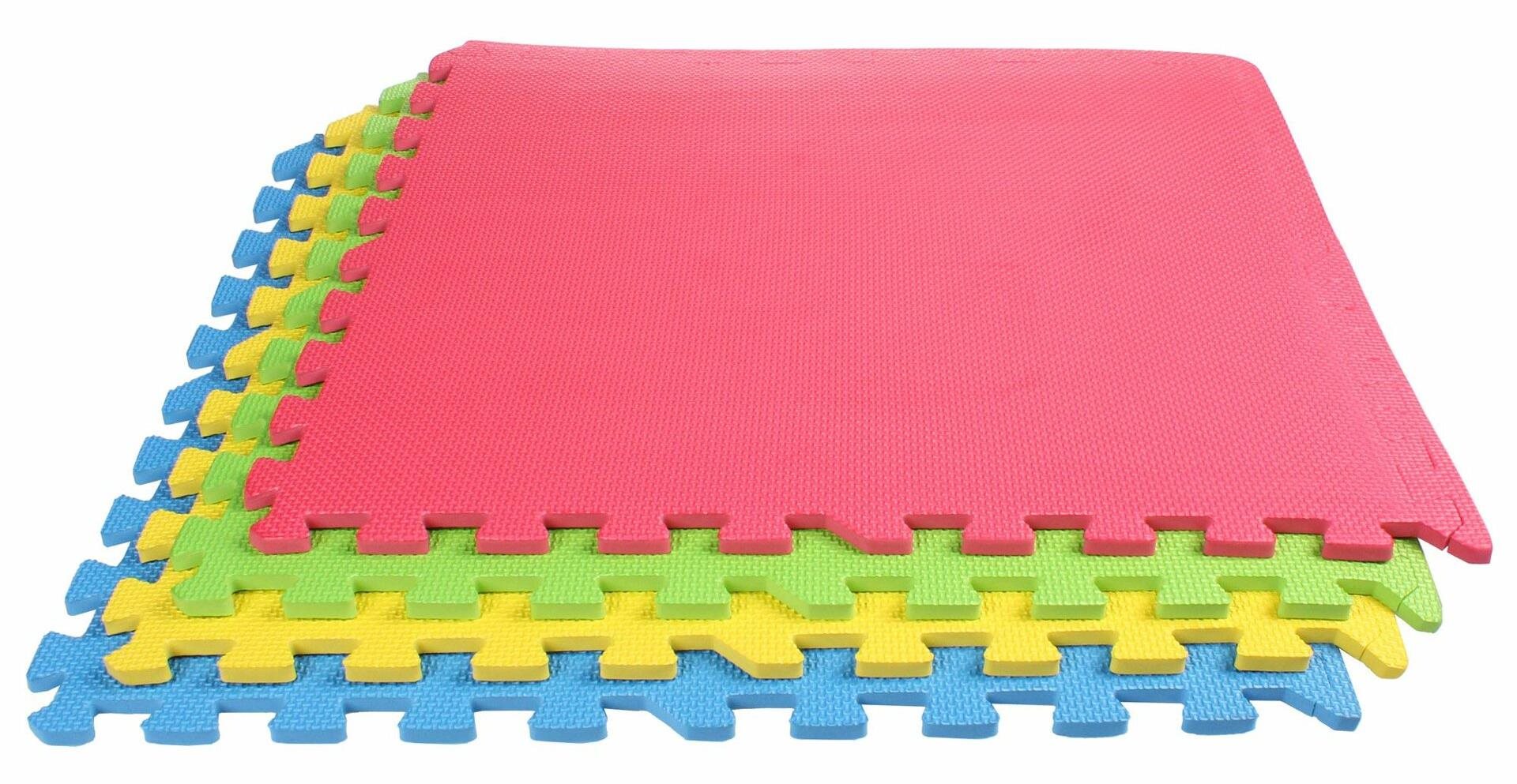 Colored Puzzle fitness podložka mix farieb 4 ks