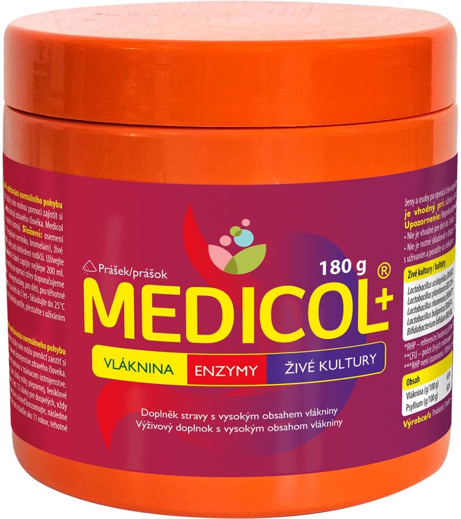 MEDICOL Plus Vláknina + enzýmy + živé kultúry 180 g