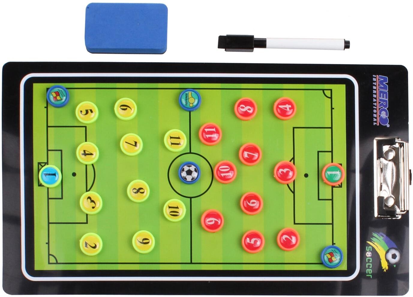 Futbal 64 magnetická trénerská tabuľa s klipom