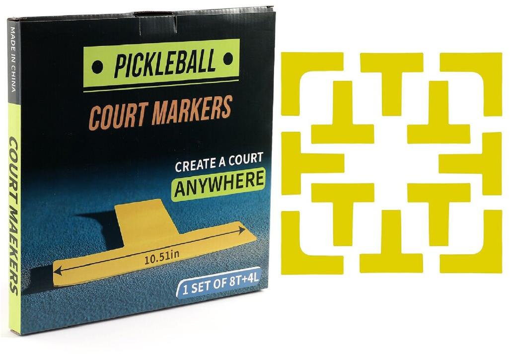 Merco Court Marker Kit lajny na pickleball, žltý